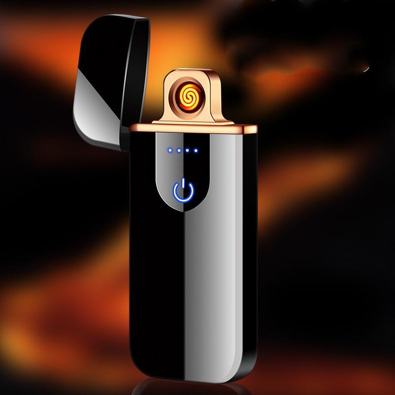 Modern Touch Electric ligter Plasma Lighters Dual arc Lighter USB lighters Flameless Rechargeable Lighter Windproof Lighter Electric lighters for  Men Gift Gadgets Accessories